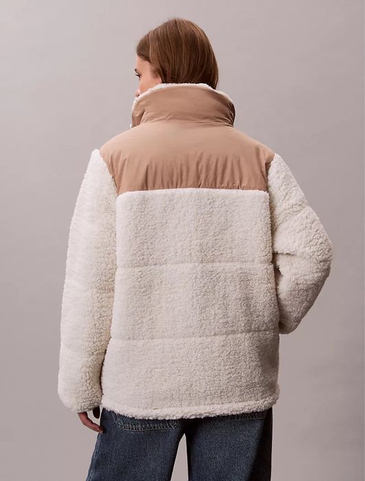 Куртка Calvin Klein M Sherpa пуховик тепла зимова teddy подарунок