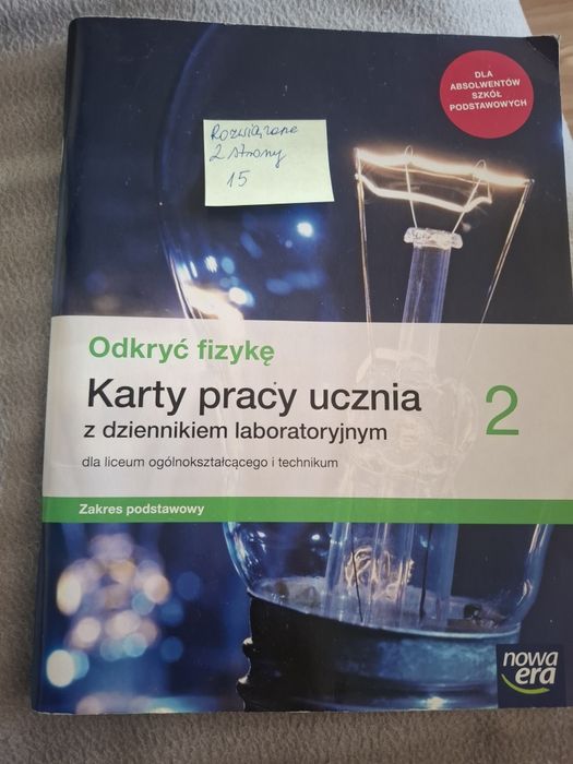 Fizyka karty pracy 2 odkryć fizykę