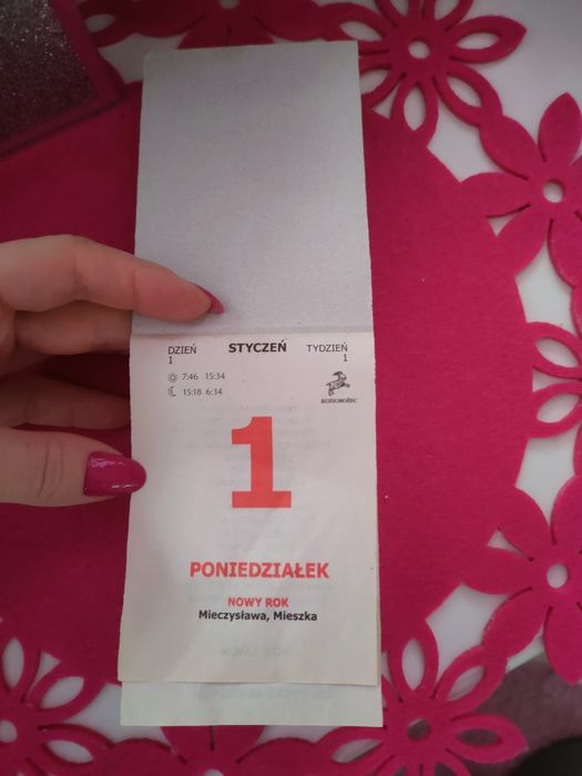 Kartki z kalendarza 2018 rok