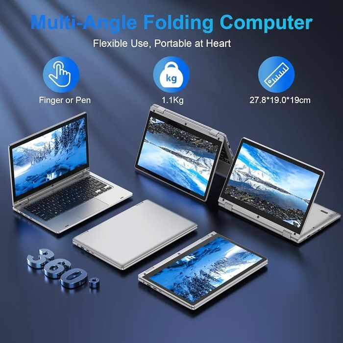 НОВЫЙ ноутбук Intel N4020 11,6"  сенсорный экран йога поворот на 360° 6 ГБ / 512 SSD