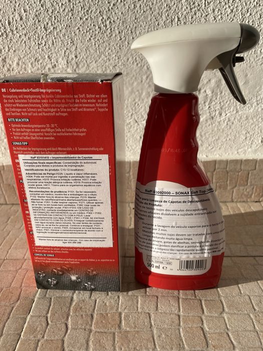 Sonax Kit impermiabilizador + produto limpeza capotasi