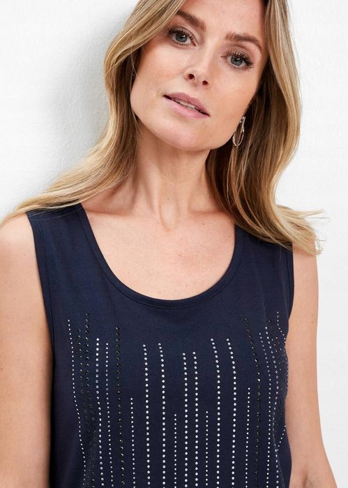 B.P.C top granatowy z kamyczkami r.40/42