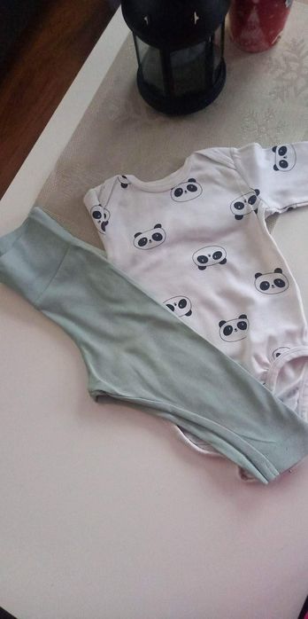 Komplet  3 czesciowy hm 74 h&m body I spodnie