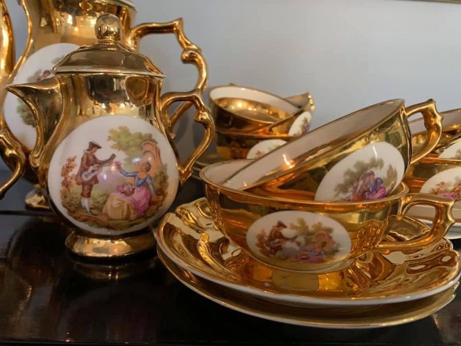 Conjunto de cha dourado Artibus