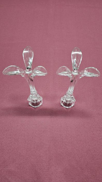 Castiçais em vidro/cristal