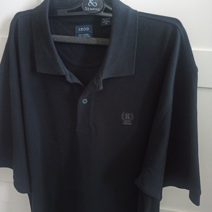 Czarne polo męskie Izod rozmiar XL