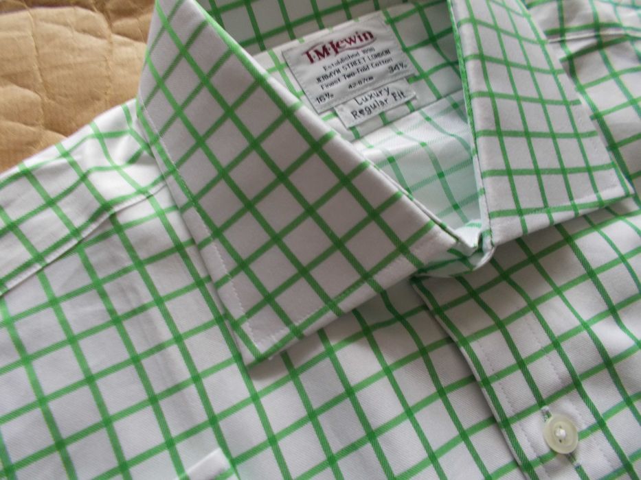 XL - T.M.LEWIN Premium 2 Ply Koszula Męska XL 42,5 UK