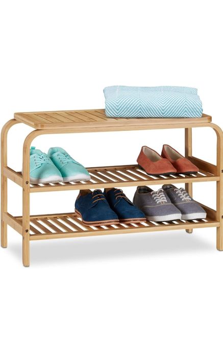 Banbusowa ławka na buty