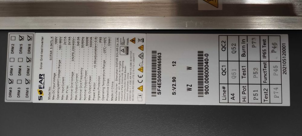 Falownik SOFAR SOLAR 5,5 KTL-X 5,5kW