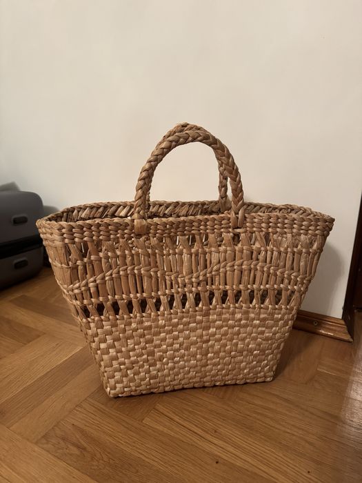Соломʼяний кошик-сумка