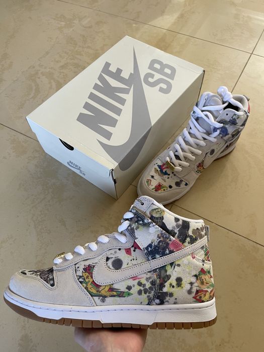 Кроссовки Supreme Nike SB Dunk High Pro Rammellzee Оригинал