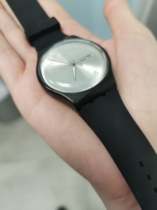 Zegarek swatch New gent 41mm czarny srebrny unisex