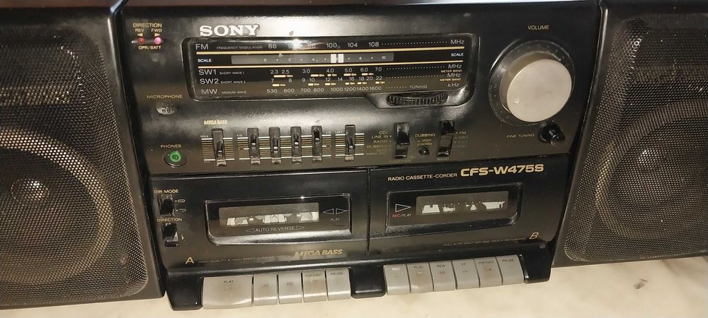 Магнітола  Sony CSF-W 475S = реверс, FМ, AUX, еквалайзер