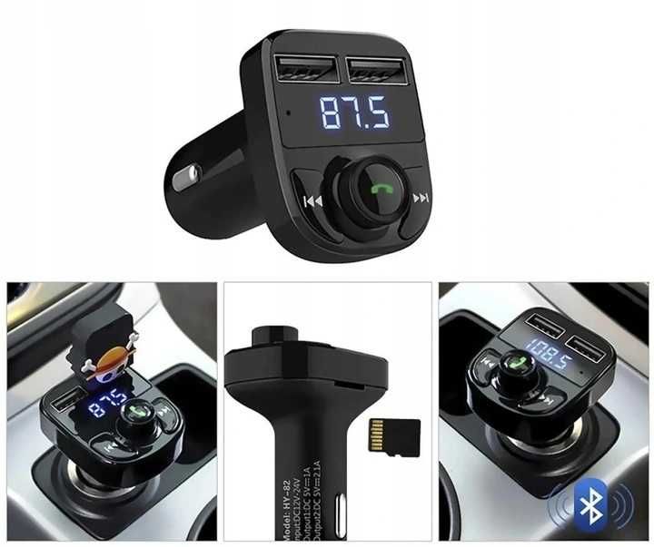 TRANSMITER bluetooth FM MP3 SD ładowarka 2xUSB p