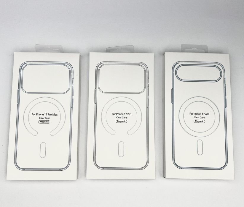 Чехол Magsafe на iPhone 15 16 17 Pro Max прозрачный магнитный магсейв