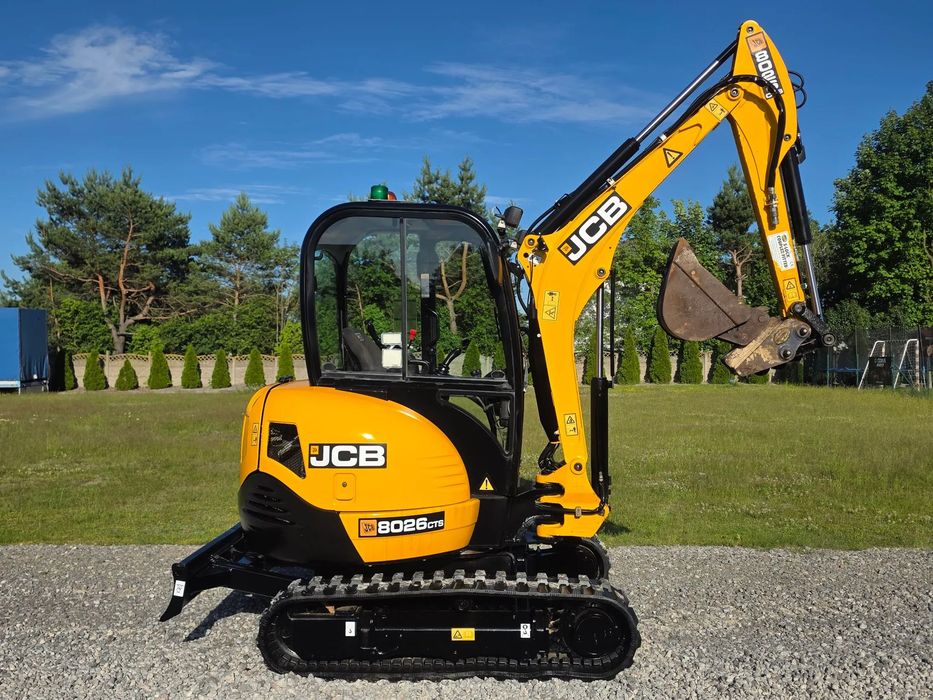 JCB JCB 8026 CTS mini Koparka 1901 MTG sprowadzona 3 łyżki szybkozłącze hydrauliczne piękny stan GOODBER 8025 30  1 właściciel szybkozłącze hydrauliczne 3 łyżki długie ramie sprowadzon