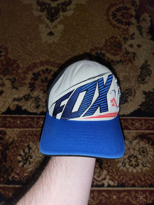 Кепка-трекер Fox Racing синя з логотипом