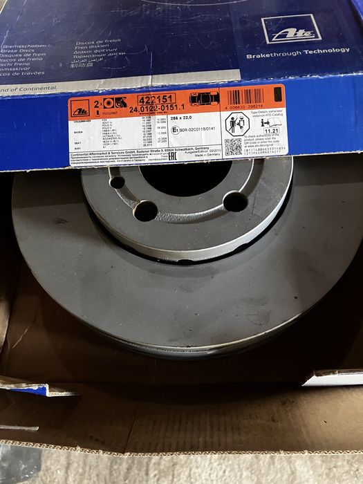 Tarcze hamulcowe ate vw golf 4 1.4 nie tdi