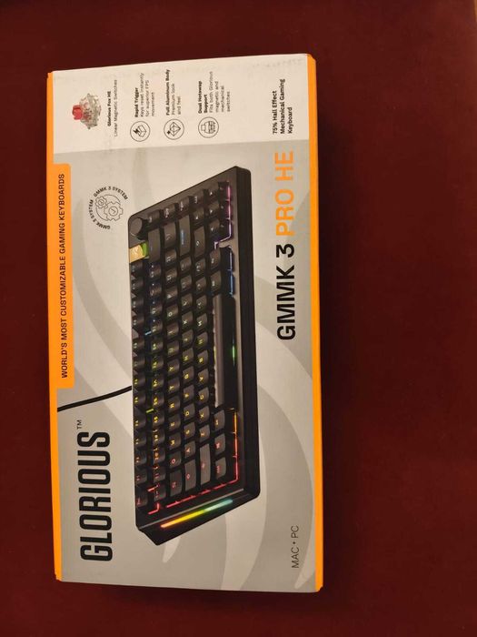 Teclado mecânico Glorious Gaming GMMK 3 Pro HE 75% todo em alumínio