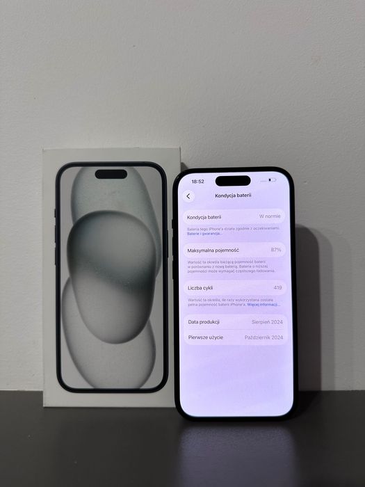 iPhone 15 czarny 87%