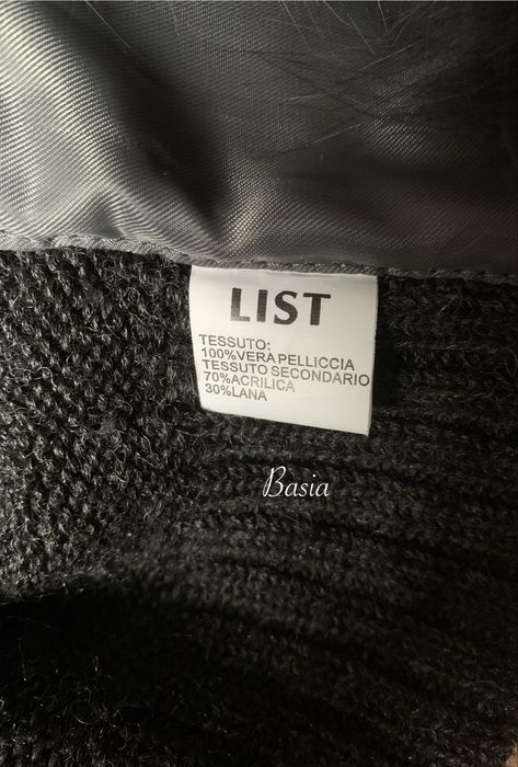 Narzutka, etola dzianinowa z lisem naturalnym