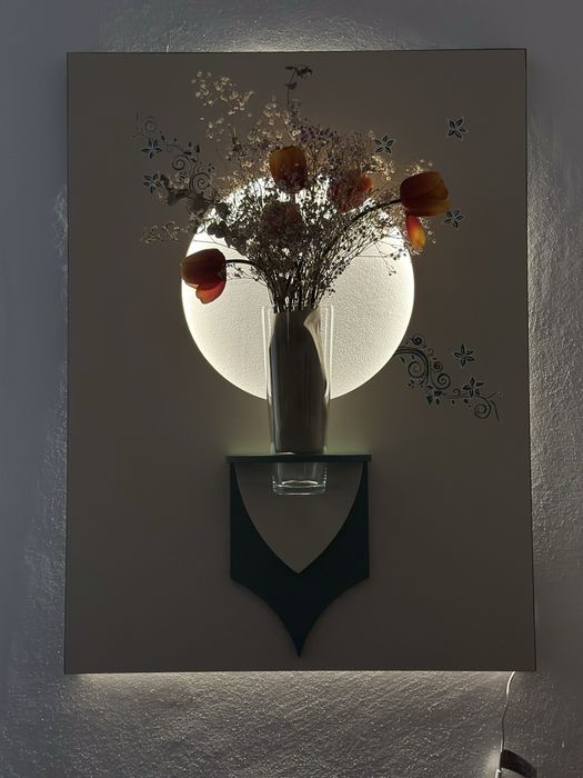 Quadro com luzes led