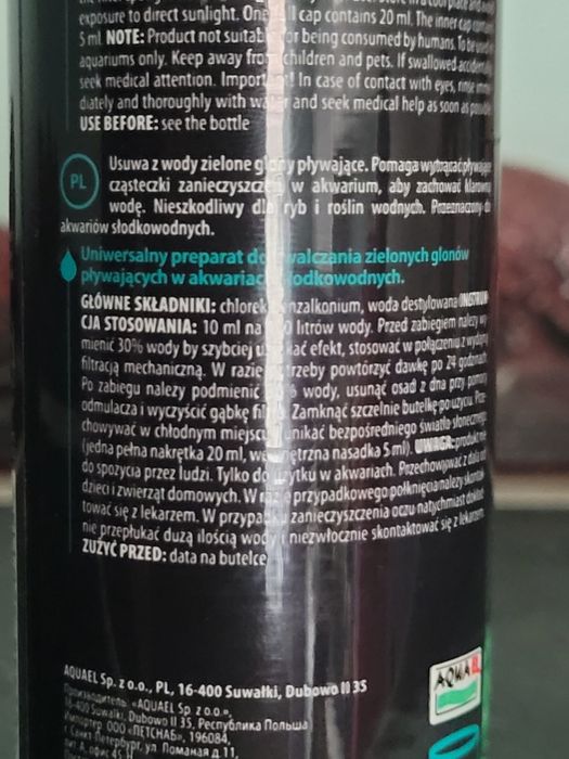 Aquel green algae stopper