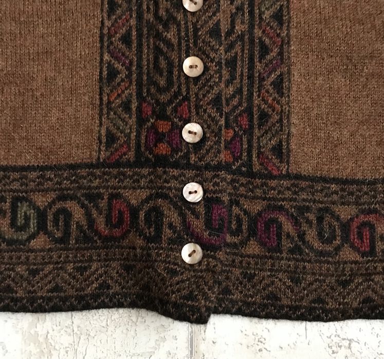 Sweter Cardigan Hess Natur 100% Alpaka 38/40 Vintage 90’ Idealny !