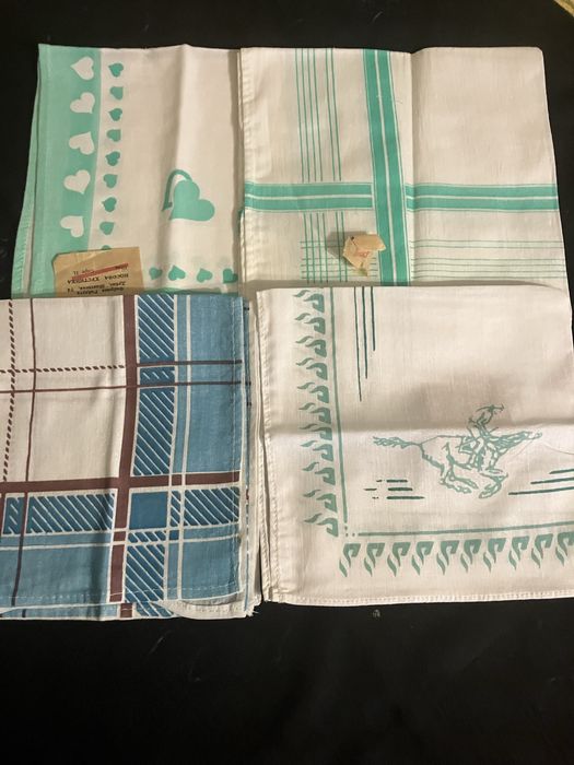 Платки ( 100% хлопок) СССР ,  с люрексом и без  , носовые СССР