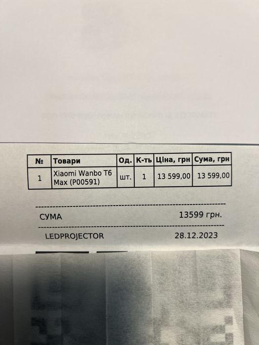 Проєктор Wanbo t6 max