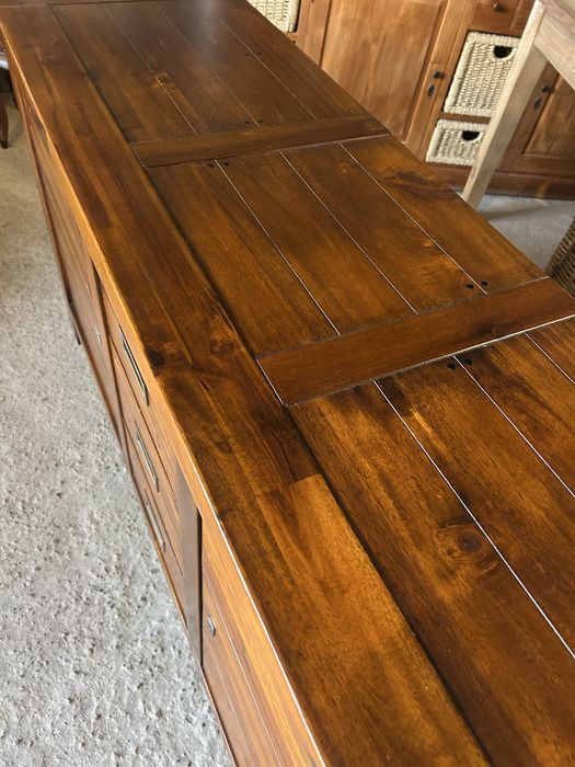 Komoda drewniana akacja nowoczesna 160cm kolonialna