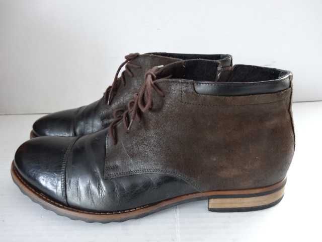 Buty RYŁKO roz 42/43 SKÓRA Trzewiki Półbuty  Wizytowe