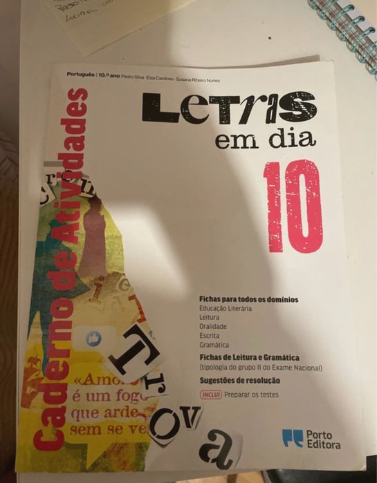 livros de exercícios e manual fq, (9°,10° e 11° ano)