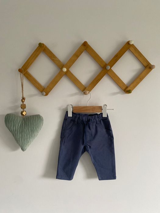 Spodnie Marks & Spencer 62 niebieskie granatowe jak Newbie