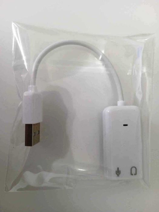 Placa de Som Externa USB - jack 3.5mm (nova)
