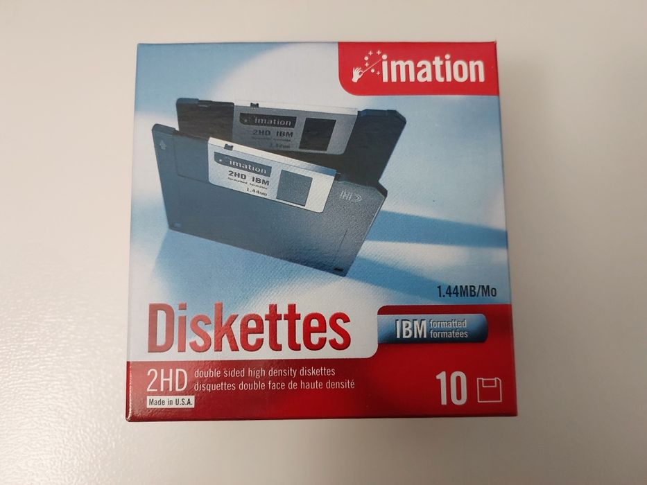Caixa de disquetes Imation, 3.5" - 1.44MB (nova, por abrir)