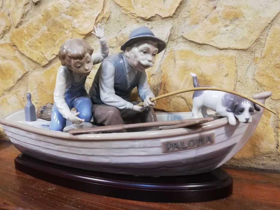 LLADRO - pescador em bote ( Paloma )