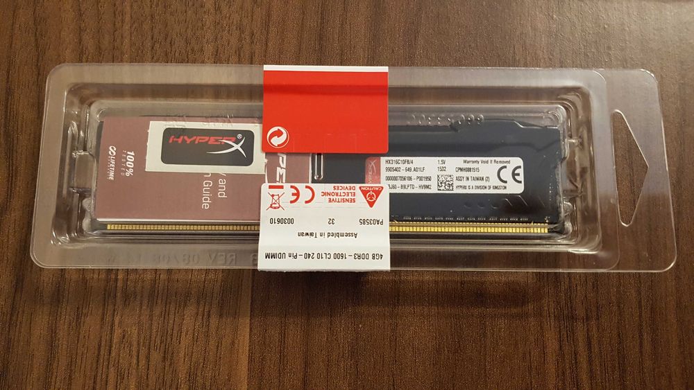 Pamięć RAM HyperX DDR3 4GB 1600MHz CL10 Fury Black