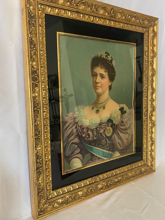 Quadro com  rainha D Amélia