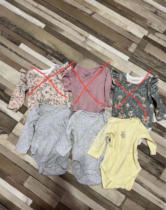 Zestaw bodów niemowlęcych