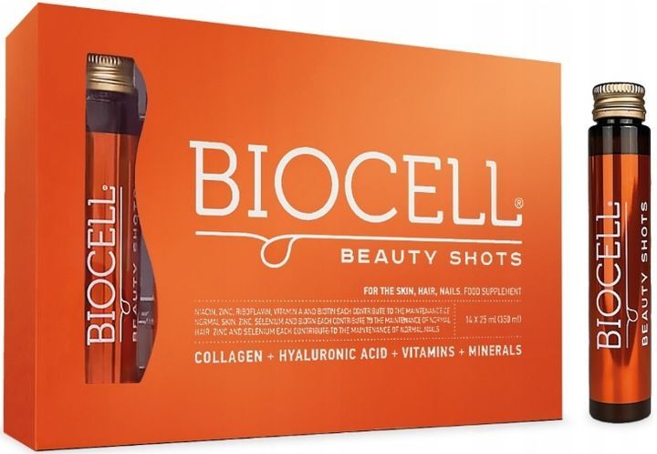 biocell beauty shots, kolagen w płynie, 14 x 25 ml