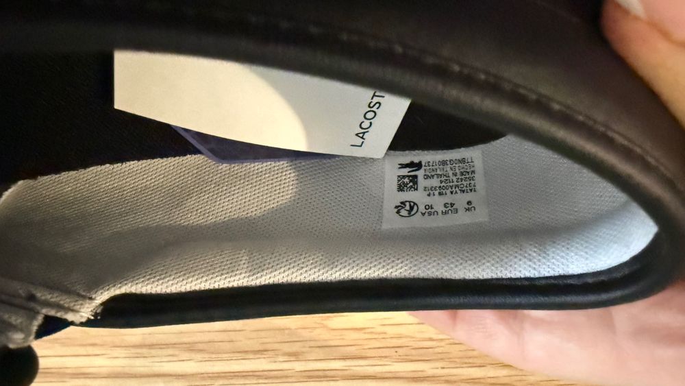 Лоффери чоловічі Lacoste, 42 розмір, 27 см