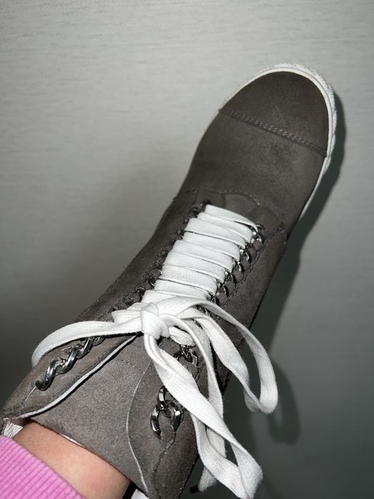 Ботинки женские замш натуральный  24,5 см стелька