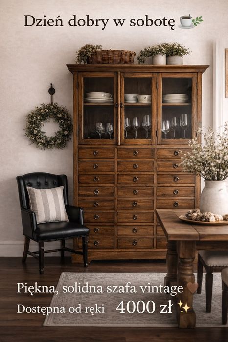 Szafa bufet litego drewno