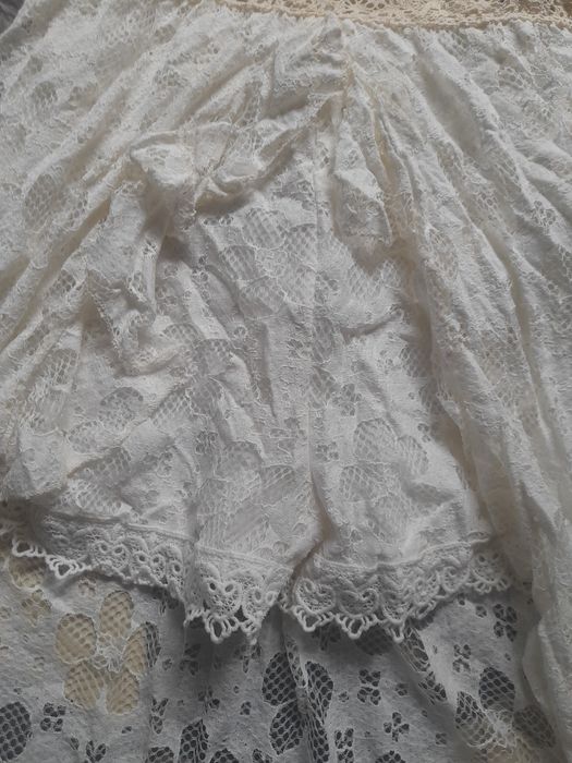 kombinezon koronkowy krótkie spodenki narzutka boho  roz uni