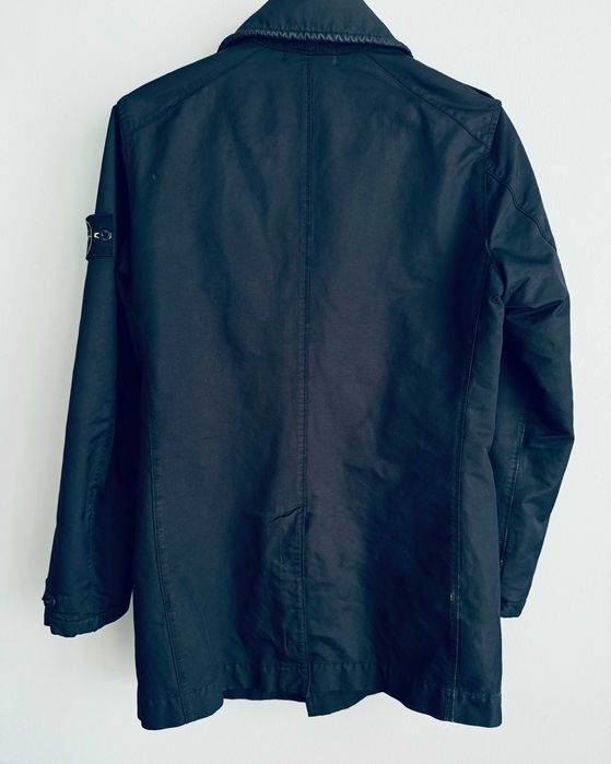 Stone Island David-TC Trench Coat Jacket Navy ice
