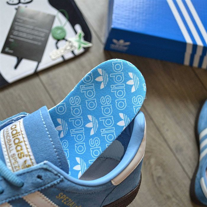 Чоловічі кросівки Adidas Handball Spezial 'Light Blue/Cloud White/Gum' Розміри 40-44