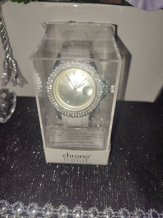 Zegarek Chrono Trend biały,-Nowy