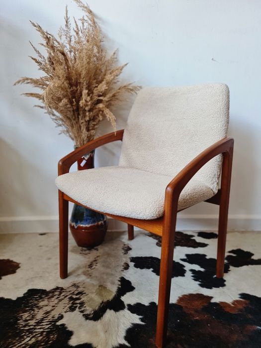 Fotel gabinetowy,tekowy,proj.Kai Kristiansen ,Dania lata60,mid-century