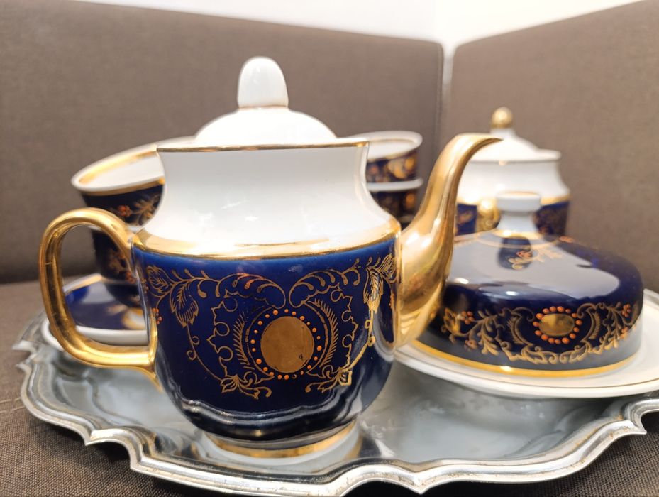 Чайний сервіз СССР Довбиш, Кобальт, перший гатунок